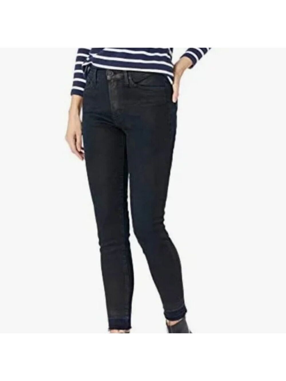 Hudson Barbara High Waist Super Skinny Ankle Jeans Coated Indigo Size 30